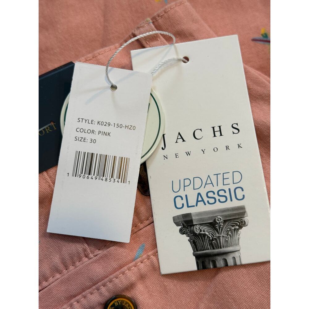 NEW JACHS NY Men's Bleecker Chino Shorts Size 30 Pink‎ Casual Summer Solid NWT - Picture 4 of 4